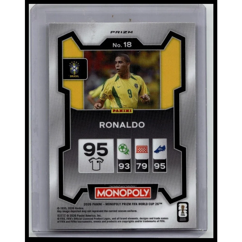 2026 Panini Prizm Monopoly World Cup Kaka #19 Brazil Monopoly Orange & Gold